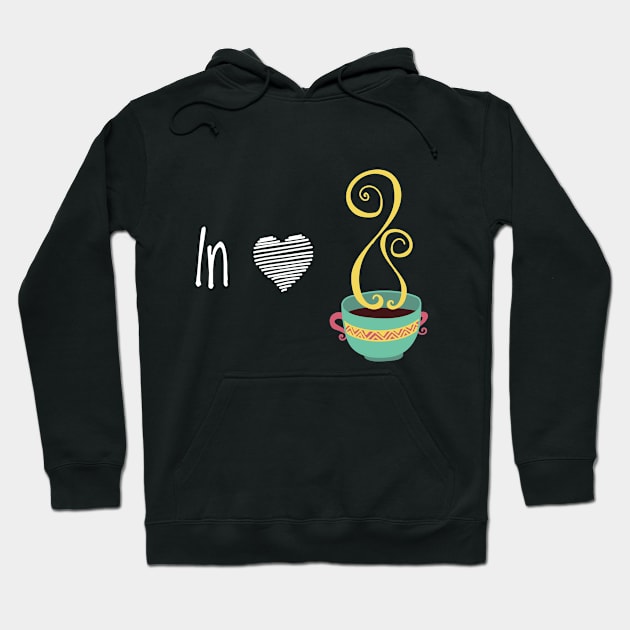 Coffee in Love with caffeine gift design Hoodie by Midoart